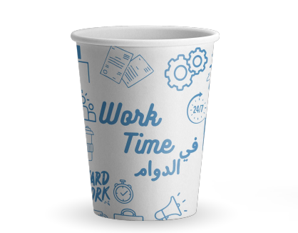 Picture of Paper cup 9oz blue Work Time