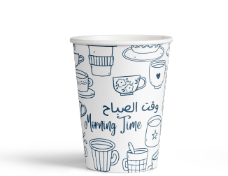 Picture of Paper cup 9oz blue Morning Time