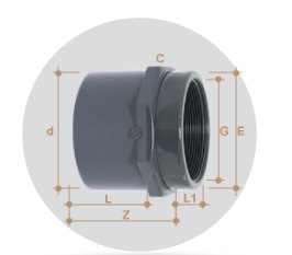 Picture of Adaptor with female threaded
