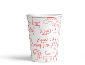 Picture of Paper cup 7oz red morning time