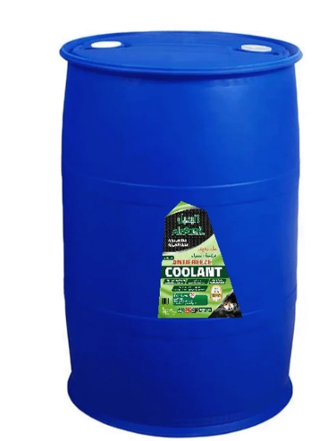 Picture of AlBadeel radiator coolant liquid in green, red, and blue colors, 200 liters