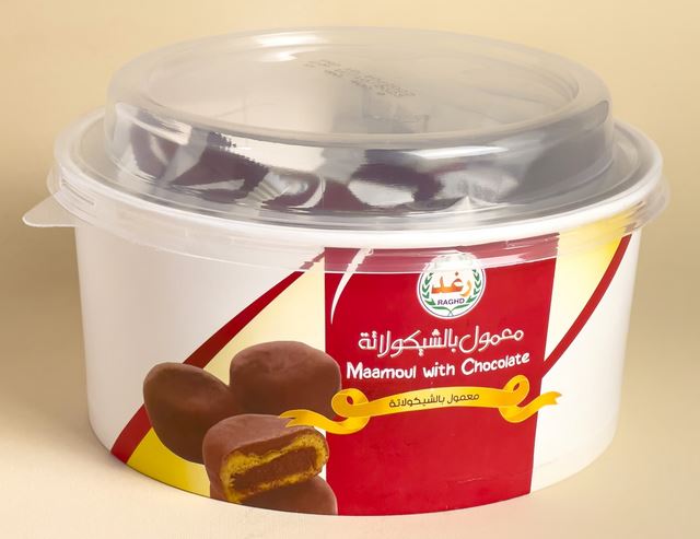 Picture of Maamoul Brown Chocolate in round carton 400 gm